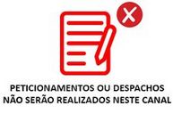 peticonamentos ou despachos não serão realizados nesse canal