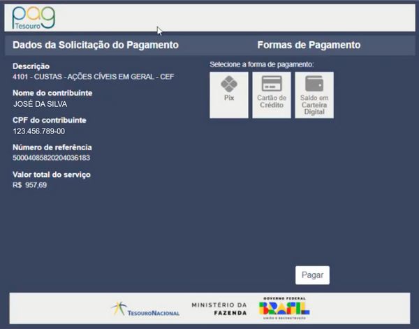 tela pagseguro