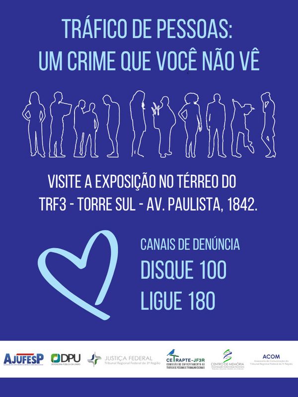 cartaz da exposição Tráfico de pessoas: Um crime que você não vê