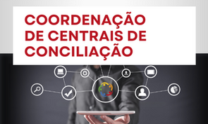 Imagem informativa sobre o curso de Coordenação de Centrais de Conciliação, realizado pela EMAG de 5 a 30 de maio de 2025.