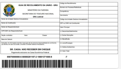 guia de recolhimento da uniao