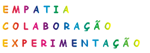 Imagem contendo as seguintes palavras: Empatia, Colaboração e Experimentação